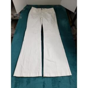 White House Black Market Jeans Size 4 Womens White Mid Rise Pants Trouser Leg